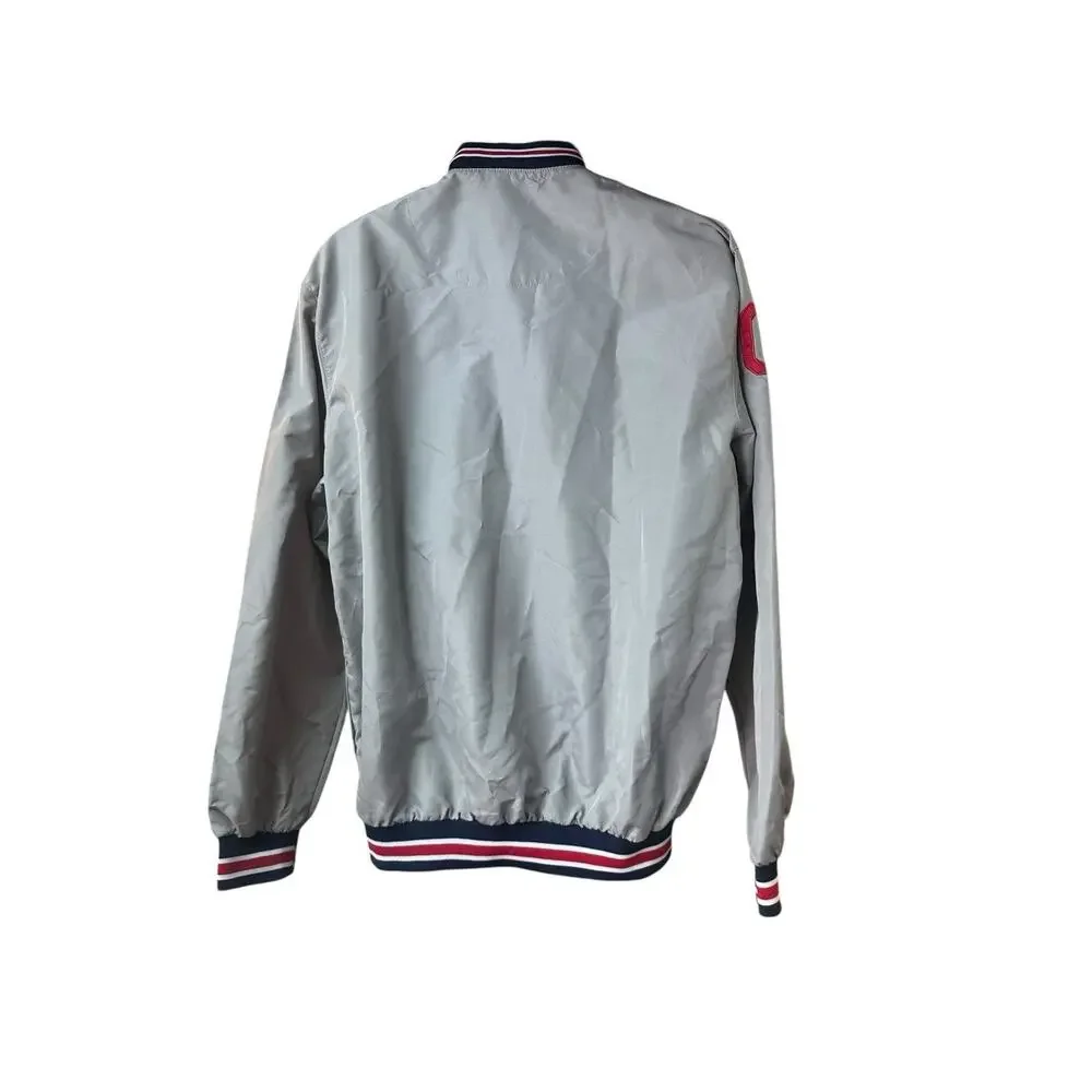 VTG Y2K Cleveland Indians Guardians Wahoo MLB Windbreaker Pullover SZ M Gray - Picture 2 of 12
